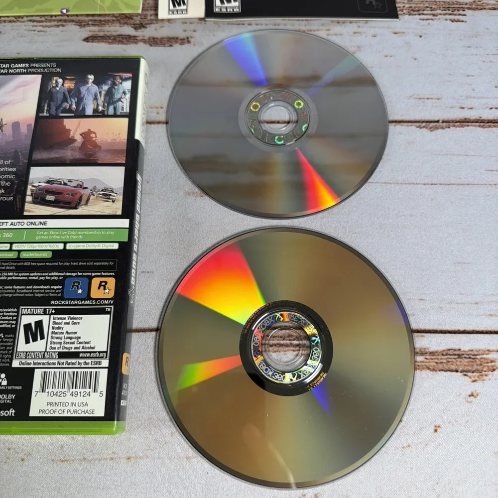 Grand Theft Auto V Xbox 360 Video Game. Complete.